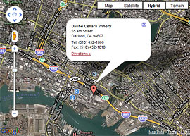 Oakland Winery & Tasting Room Map Oakland Winery & Tasting Room Map